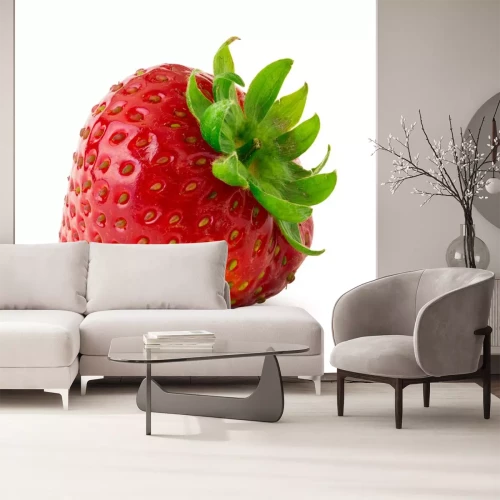 Sticker Aardbei op een witte achtergrond