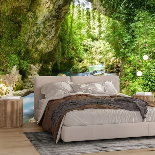 Fotobehang Theogefiro (God's Bridge) in Lithino, Griekenland