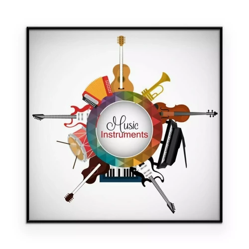 Poster Muziekinstrumenten ontwerp.