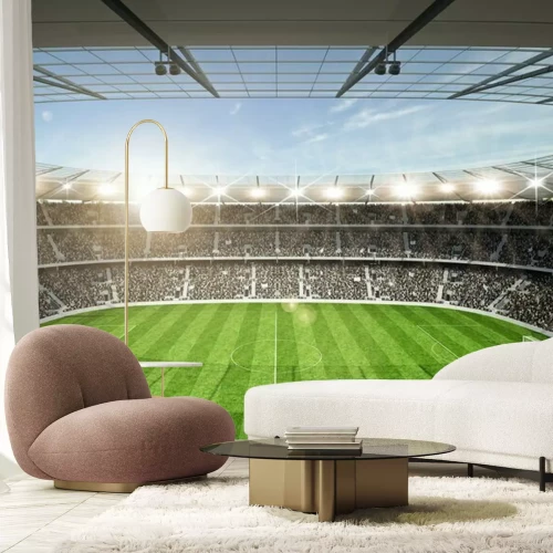 Fotobehang Een stadion met volle tribunes