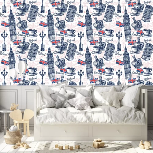 Behang London Seamless Pattern
