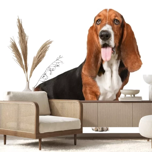 Sticker Hond met uitgestoken tong