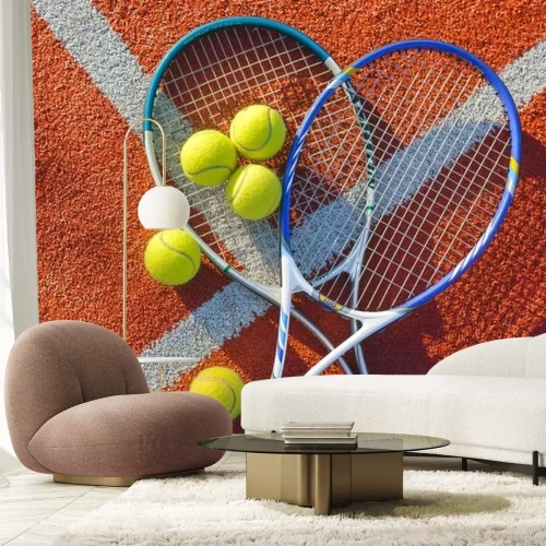 Sticker Tennis, tennisbal, achtergrond.