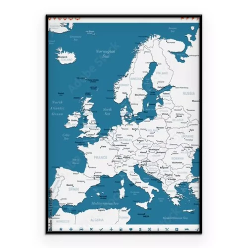 Poster Klassieke politieke kaart van Europa