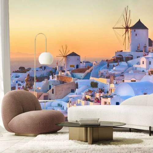 Fotobehang Oia op het eiland Santorini