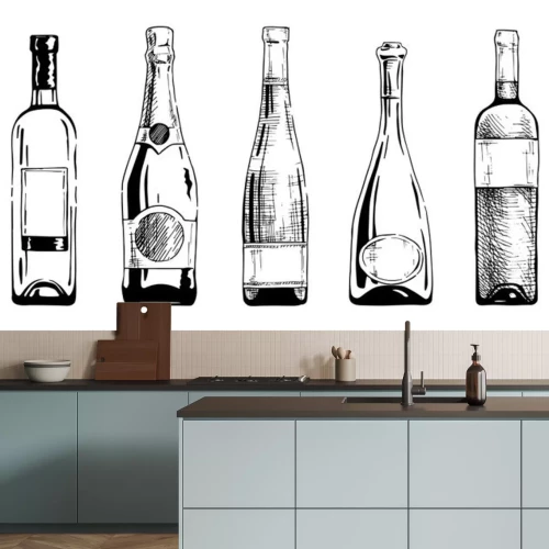 Sticker wijnfles