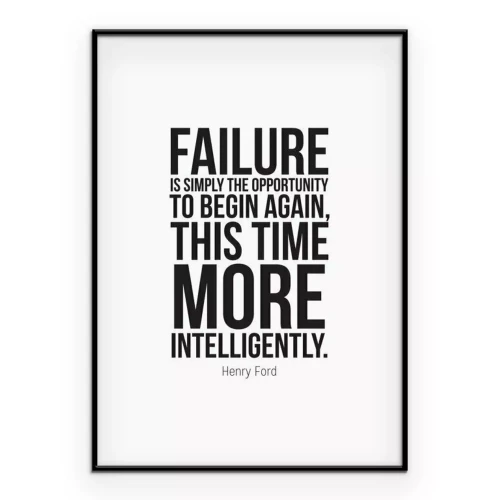 Poster Bedrijfsgrafiek met een citaat van Henry Ford.