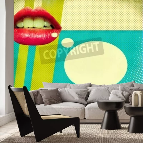 Fotobehang Pop art lippen