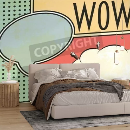 Fotobehang Kleurrijke pop-art print