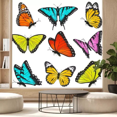 Sticker Grote vlinders op een witte achtergrond