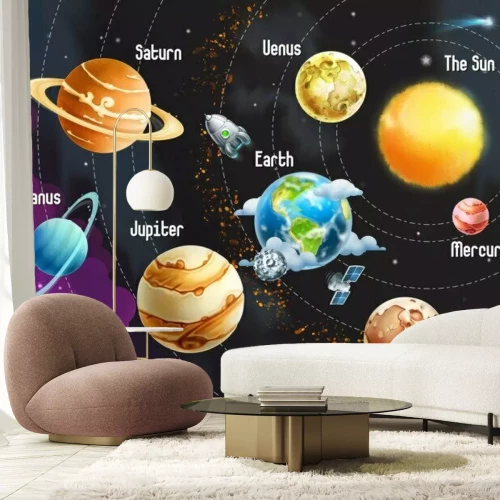 Fotobehang Zonnestelsel voor kinderen