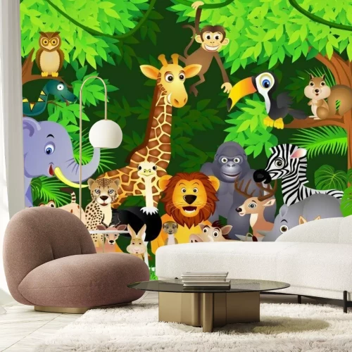 Fotobehang Dieren in de groene dierentuin