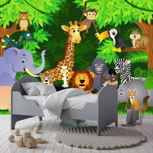 Fotobehang Dieren in de groene dierentuin