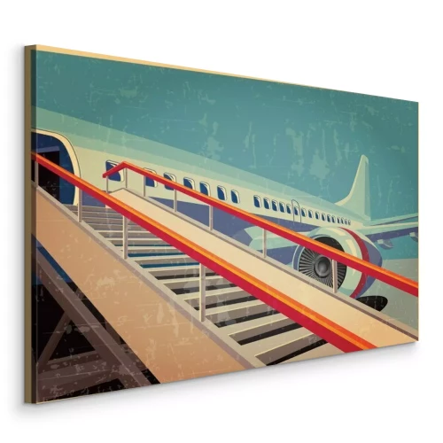 Canvas Aan boord gaan van het vliegtuig