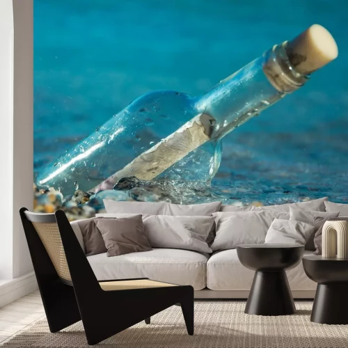 Sticker Messaggio in bottiglia, comunicazione, merrie, Messaggio, bottiglia, sos