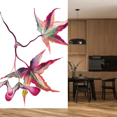 Sticker Japanse esdoorn bladeren met Zaden