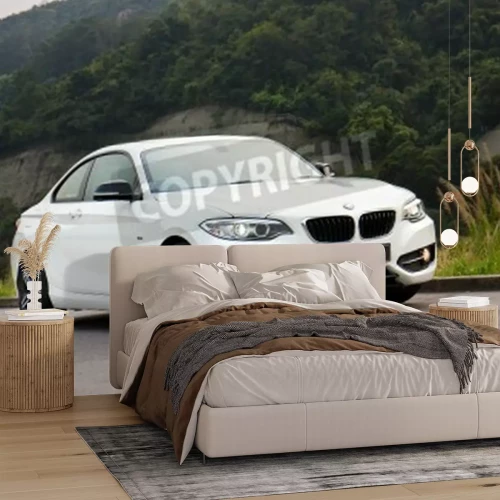 Fotobehang BMW 220I 2014 Sedan, alle nieuwe series, kleine sedan.
