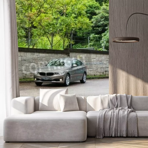 Fotobehang BMW 3-Serie GT 2013 model in goudbruine kleur