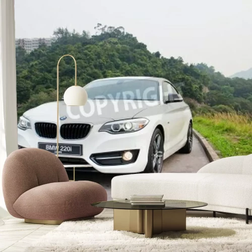 Fotobehang BMW 220i 2014 Sedan, all new series, small sedan 