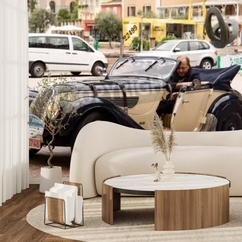 Fotobehang BMW 327/328 on ADAC Trentino Classic; oldtimer excursion with historical and classical cars; Riva del Garda, Italy, 17-21.9.2008