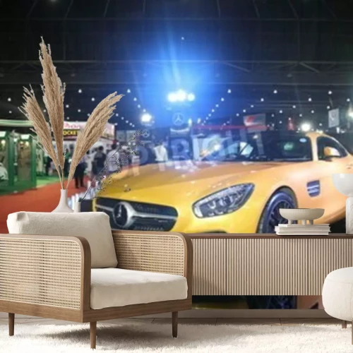 Fotobehang BANGKOK  June 24 : Mercedes benz GTS car on display at Bangkok International Auto Salon 2015 on June 24 2015 in Bangkok Thailand.