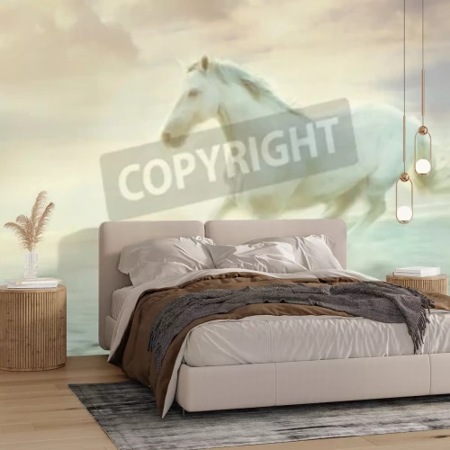 Fotobehang Majestueus dier in de mist