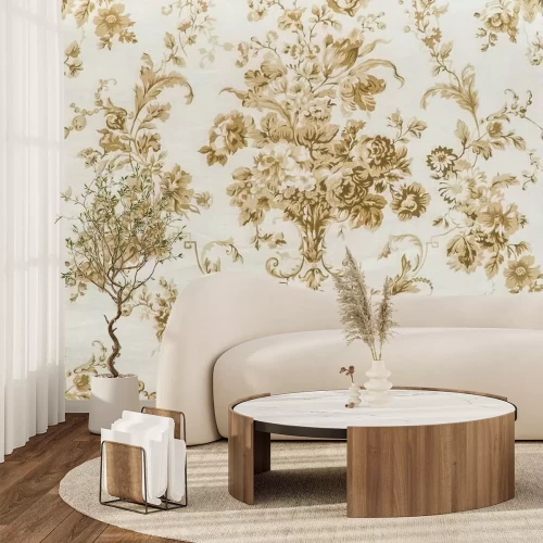 Fotobehang Vintage bloemenpatroon