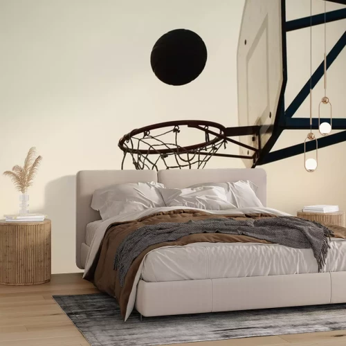 Sticker basketbal over de ring