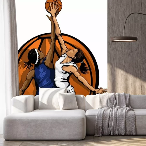 Sticker Women Basketball Jump Ball color