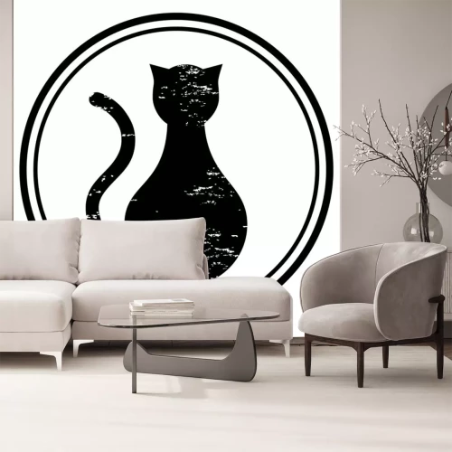 Sticker Icono de Gato negro