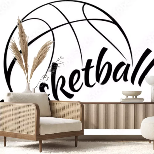 Sticker Basketball with Fun Text