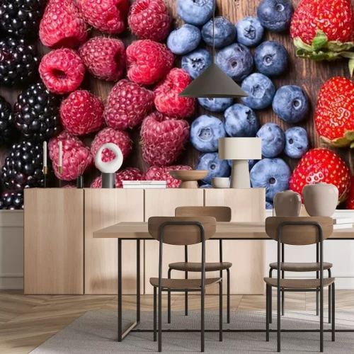 Fotobehang Een compositie van zomerfruit