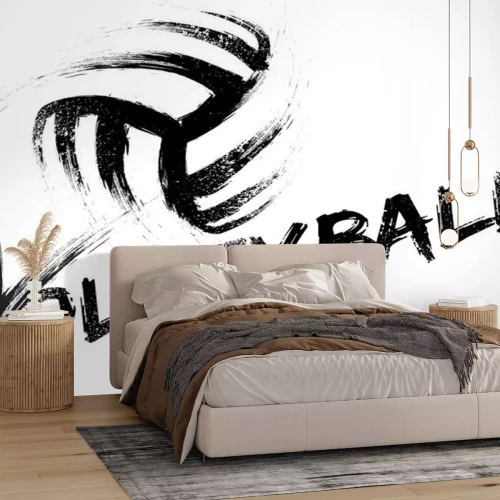 Sticker Volleyball Grunge Streaks