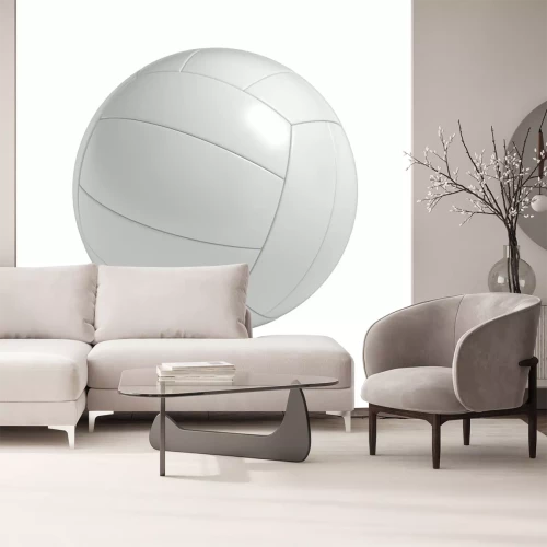 Sticker Blanco volleybal bal geïsoleerd met het knippen van weg