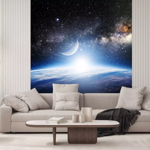 Fotobehang De sterren boven de Aarde