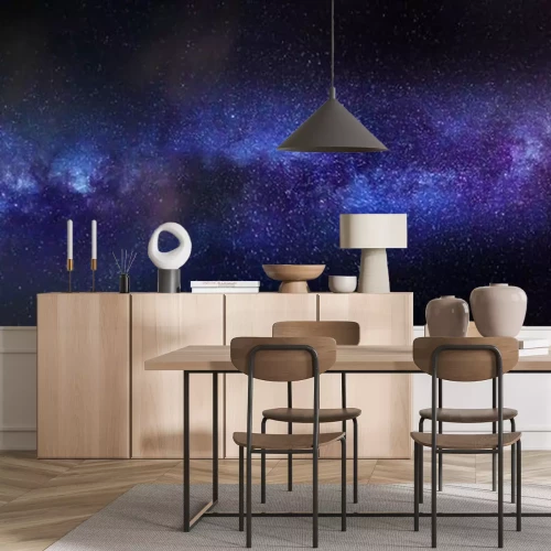 Sticker Melkwegstelsel in paarse tinten