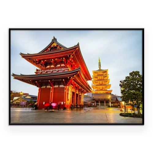 Poster 3D Tokio met gebouwen