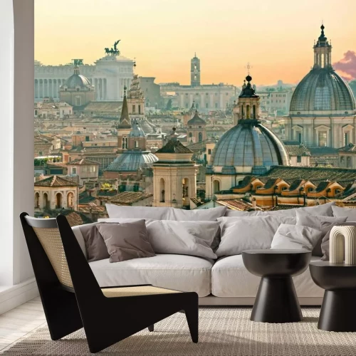 Fotobehang Uitzicht op de daken van Romeinse gebouwen