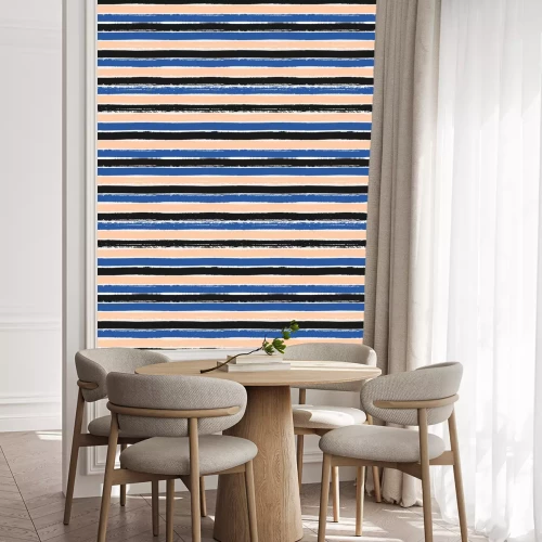 Behang Patroon met strepen horizontaal geschilderd