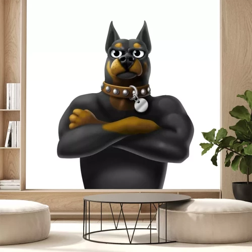 Sticker cane da guardia