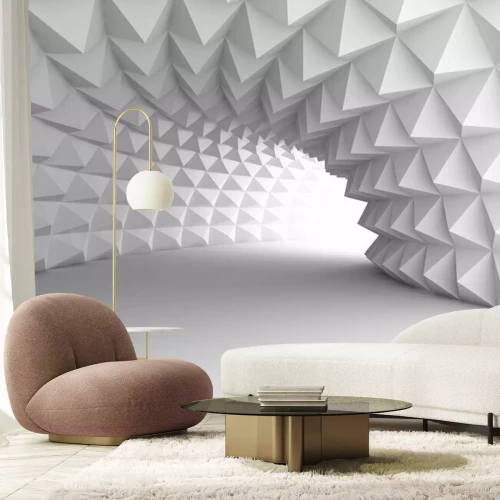 Fotobehang 3D-tunnelarchitectuur