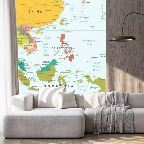 Fotobehang Politieke kaart van Indonesië