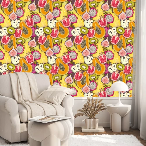 Behang Tropisch fruit in tweeën gesneden