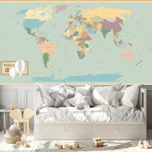 Fotobehang Kaart in sepia