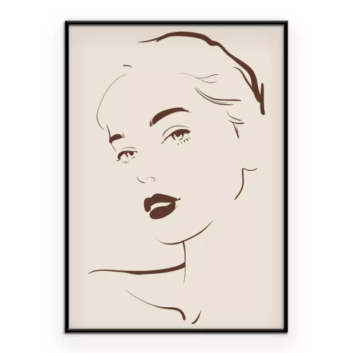 Poster Portret van een vrouw in een artistieke benadering