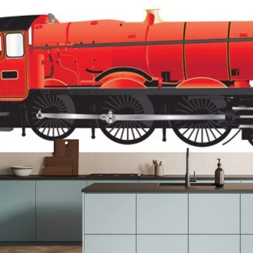 Sticker Red Steam Loco