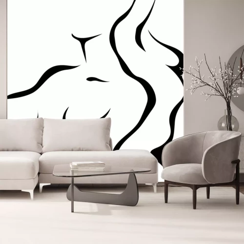 Sticker Abstracte schets van paar