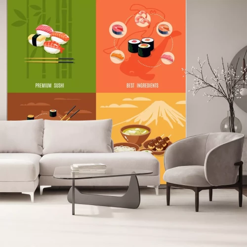 Sticker Asian Food Design Concept