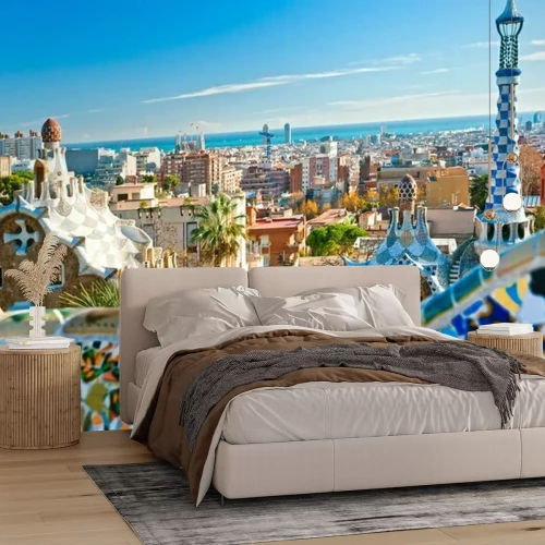 Fotobehang Park Guell in Barcelona, ​​Spanje.