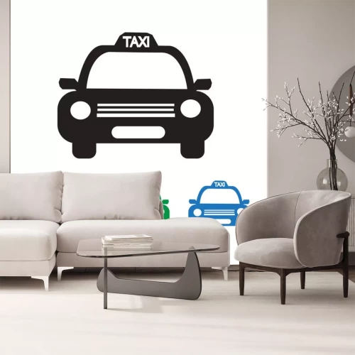 Sticker Taxi Car Icoon